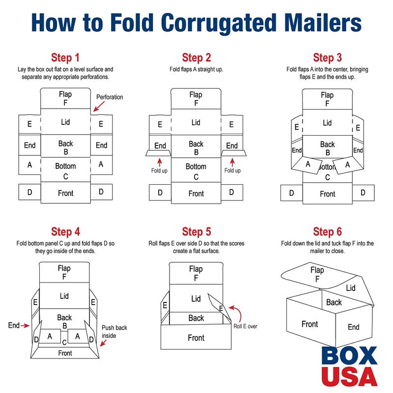 BOX USA BM531 5 بوصة طول × 3 بوصة عرض × 1 بوصة ارتفاع، أبيض (عبوة من 50 قطعة) - Image 4